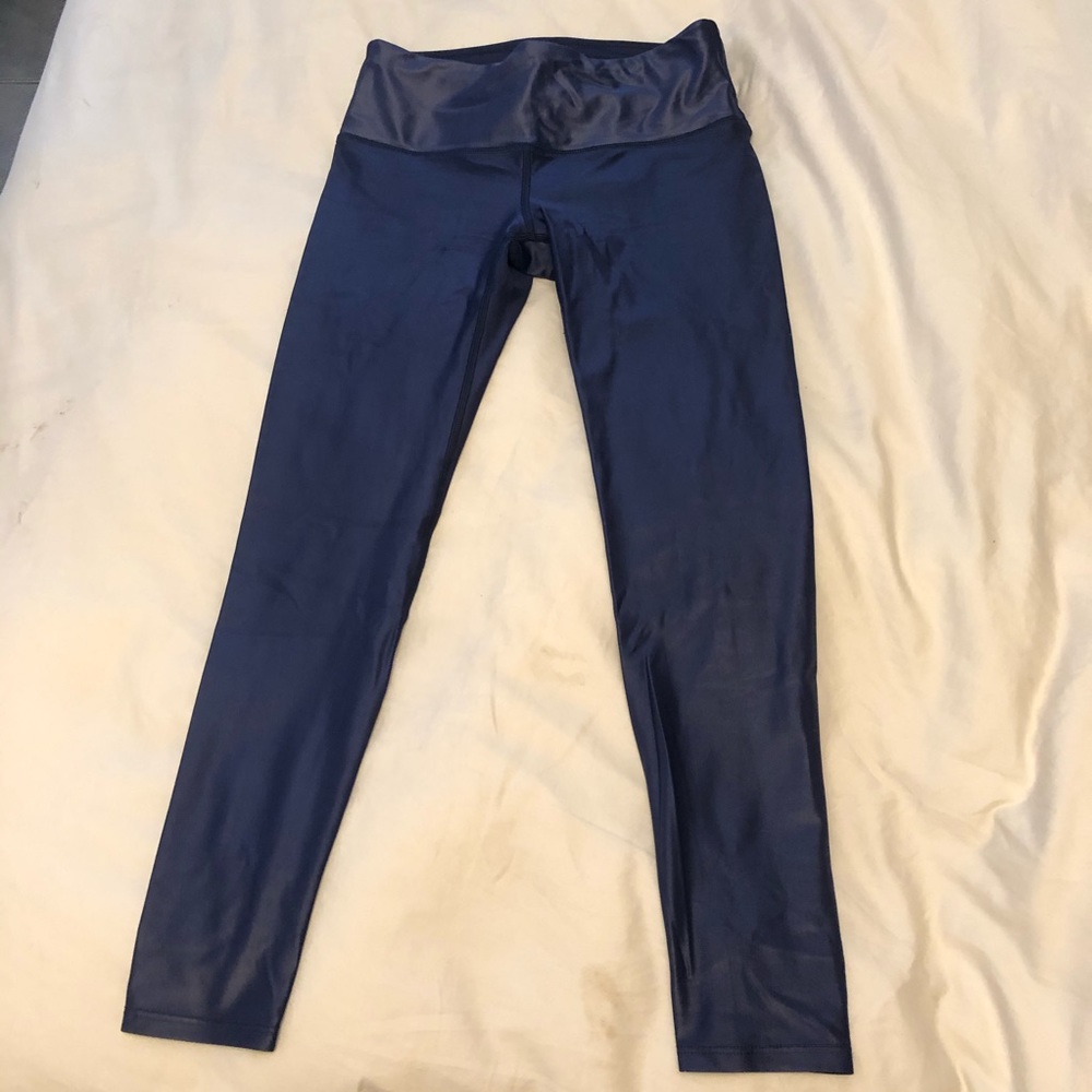 Noli Yoga metallic blue leggings